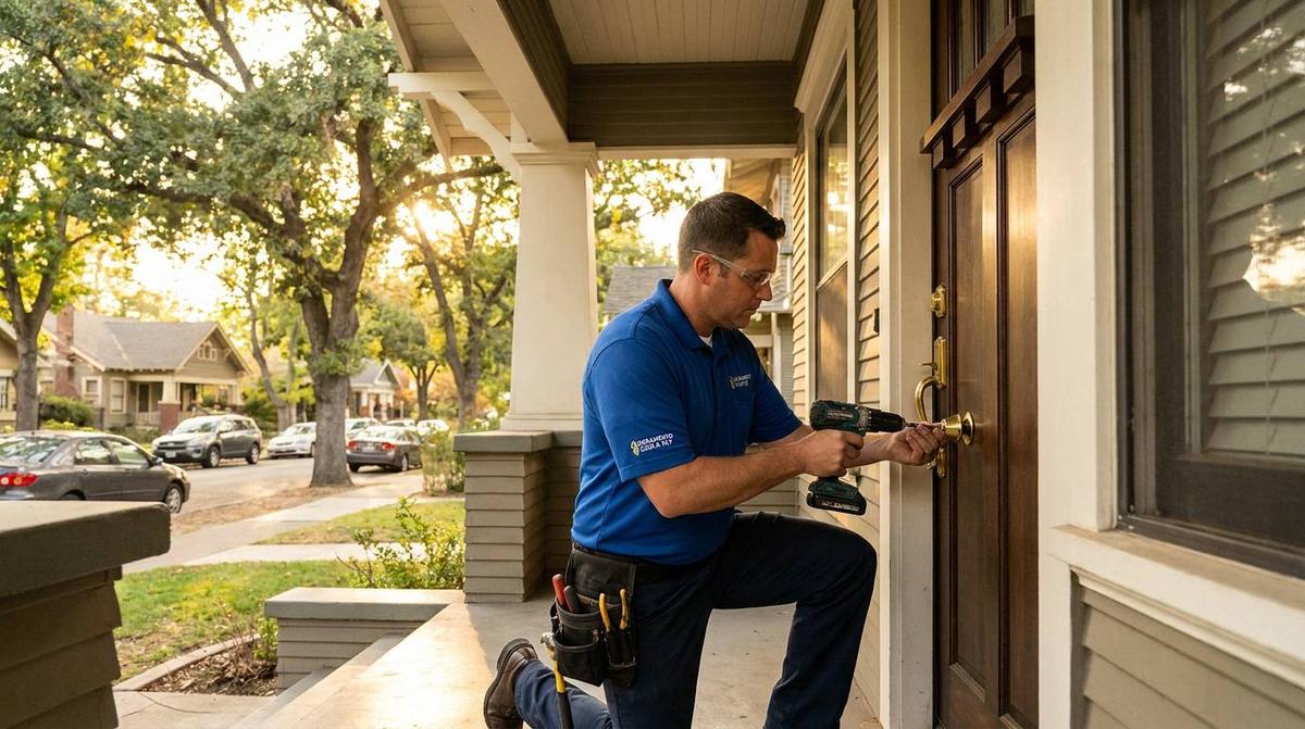 Emergency locksmith at a Sacramento property